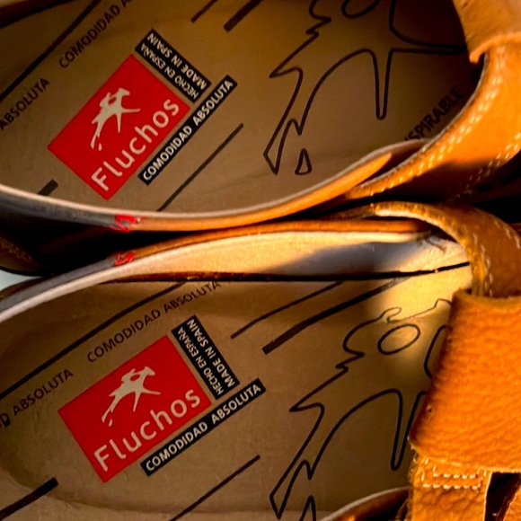 FLUCHOS Men's Brown Leather Strap‎ Casual Shoes MADE IN SPAIN Mens 10 (43) - Picture 5 of 8